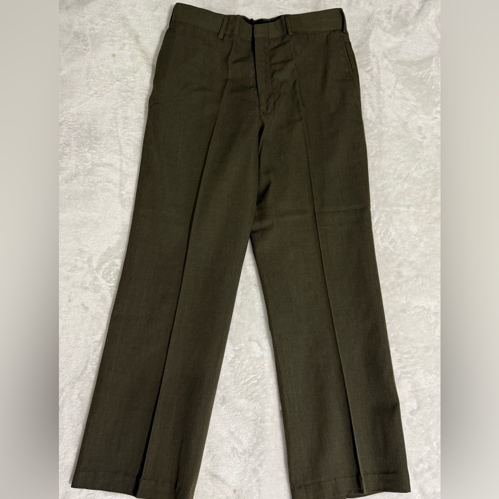 USMC Marine Corps Men's Green Poly/Wool Dress Trousers Alpha
Uniform Pants 90's